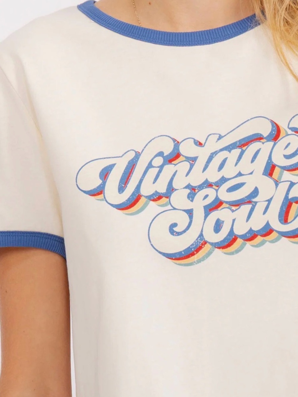 'Vintage Soul' Ringer Tee ☮️ 💙